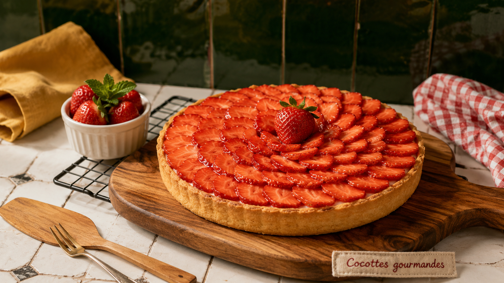 Tarte fine aux fraises