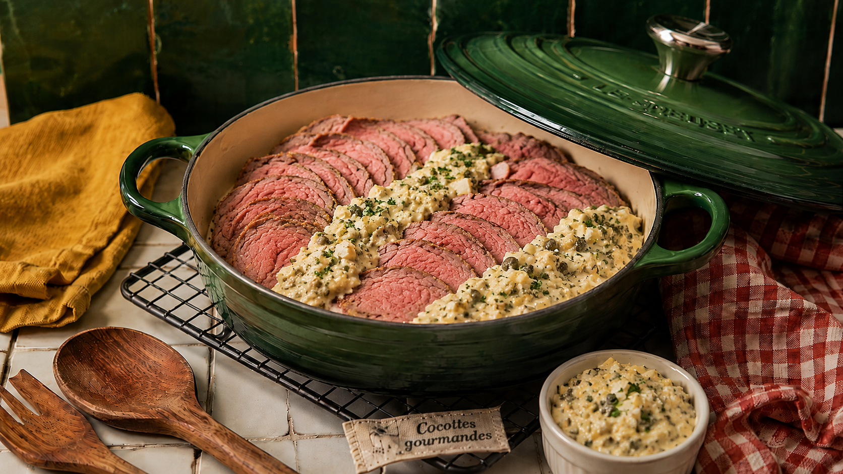 Rôti de bœuf froid, sauce gribiche